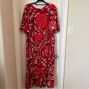 RHODE X Target  Red and Pink Zinnia Floral Maxi Dress
